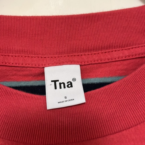 TNA Ryer Longsleeve - Cropped, Red Striped, Size Small - Picture 3 of 7